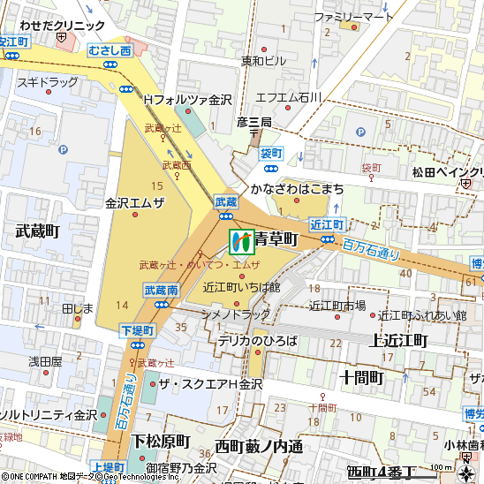 武蔵ヶ辻支店付近の地図